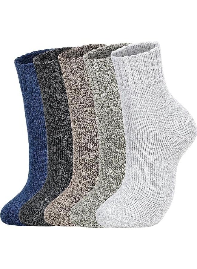 CLENEA Wool Socks for Women - Womens Wool Socks Winter Socks for men Warm Thick Knit Wool Soft Vintage Casual Crew Socks - Image 1